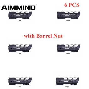 6PCS 7inch AEG M4 M16 AR15 Free Float M-Lock Quad Rail Handguard Picatinny Rail with steel Barrel Nut for Hunting(Black)
6PCS 7inch AEG M4 M16 AR15 Free Float M-Lock Quad Rail Handguard Picatinny Rail with steel Barrel Nut for Hunting(Black)