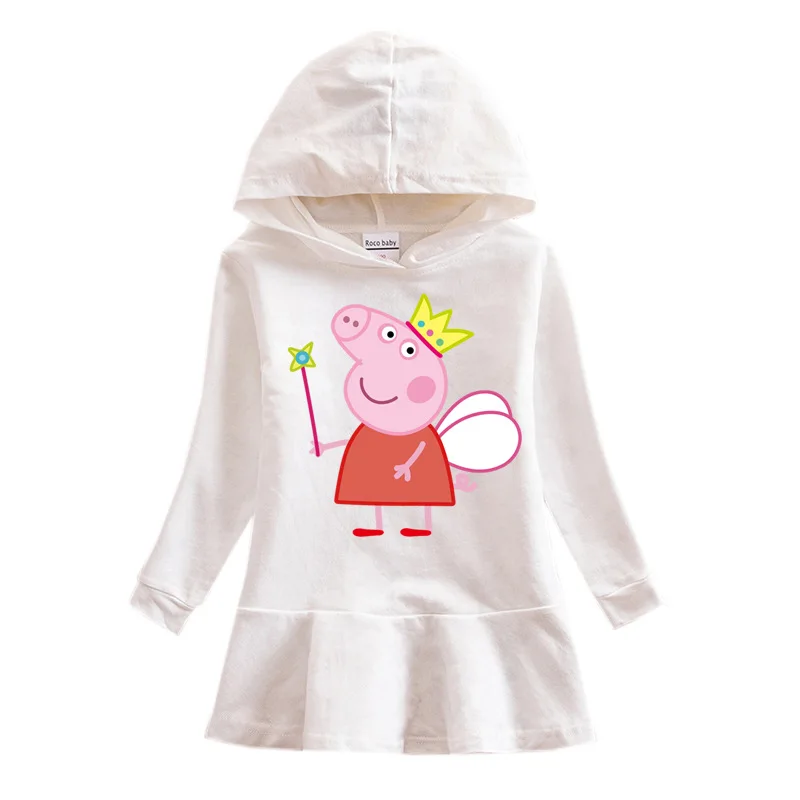 Autumn Winter Peppa Pig Girls' Hooded Sweater Short Dress Baby Cotton Casual Cartoon Letter Ruffle Pink Red Navy White Dress
Autumn Winter Peppa Pig Girls' Hooded Sweater Short Dress Baby Cotton Casual Cartoon Letter Ruffle Pink Red Navy White Dress