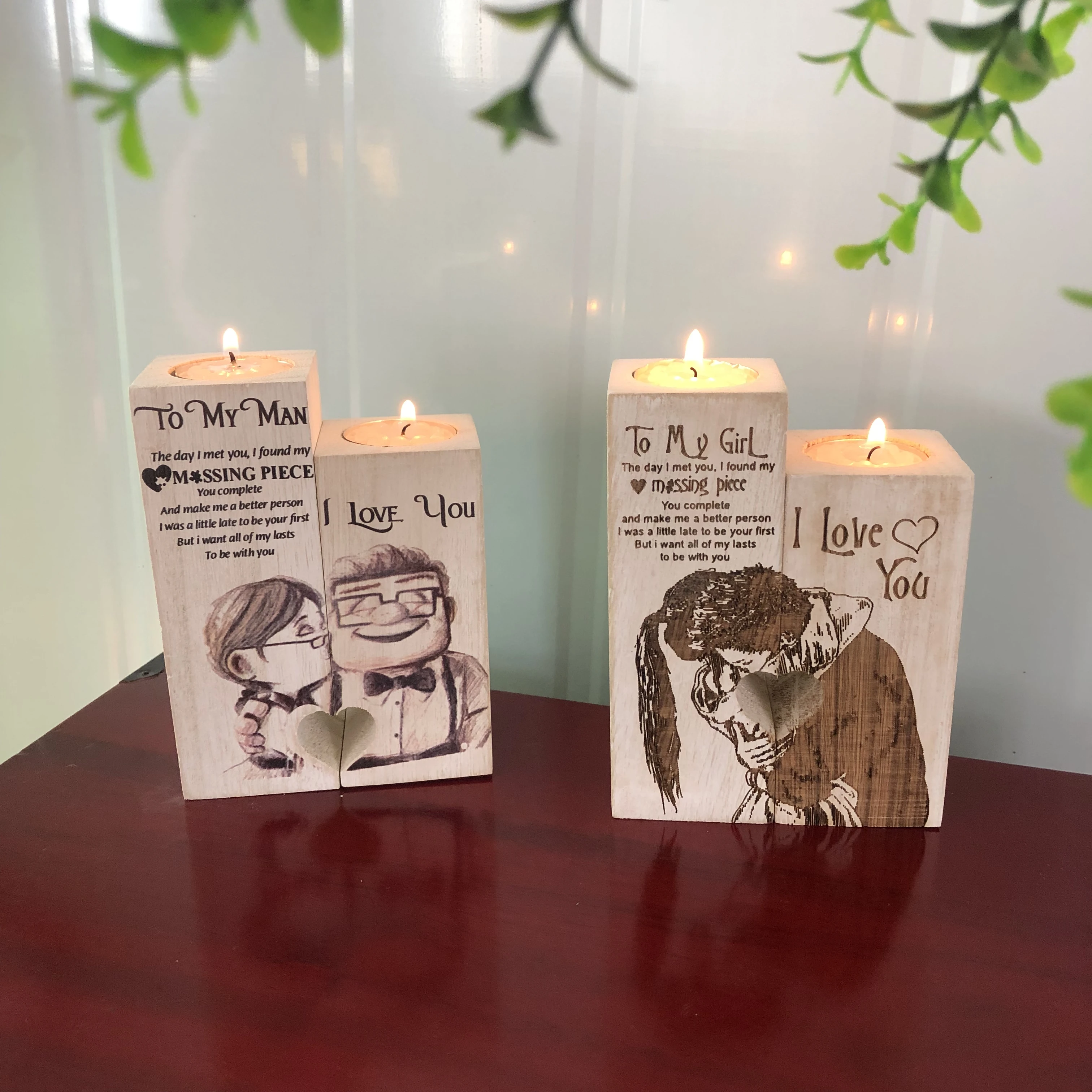 Factory customization Wooden Candlestick Decor, Gift for Mothers Day girlfriend Valentine's, Heart-Shaped Craft Candle Shelf
Factory customization Wooden Candlestick Decor, Gift for Mothers Day girlfriend Valentine's, Heart-Shaped Craft Candle Shelf