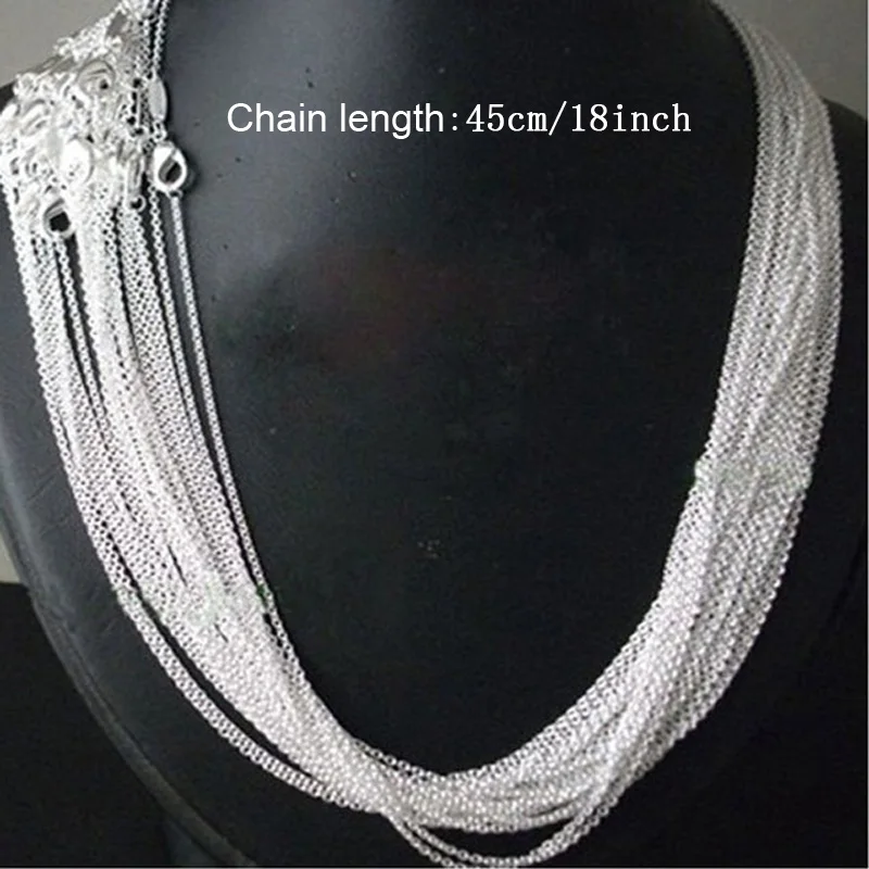 Wholesale Price 5pcs/Lot 18''45cm Simple Fashion 925 Silver 1mm Basic Chain Necklaces Women Jewelry
Wholesale Price 5pcs/Lot 18''45cm Simple Fashion 925 Silver 1mm Basic Chain Necklaces Women Jewelry