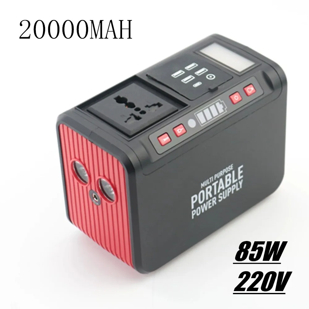 Power Bank Portable Energy Power Station 20000mah 85W 220V Power Generator With AC Output Solar Generator AC Laptop Charger
Power Bank Portable Energy Power Station 20000mah 85W 220V Power Generator With AC Output Solar Generator AC Laptop Charger