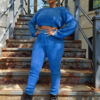 2019 Fashion Plush Two Piece Sets O Neck Long Sleeve Crop Top With Leggings Pants Casual Tracksuits Women Blue Red Club Outfits
2019 Fashion Plush Two Piece Sets O Neck Long Sleeve Crop Top With Leggings Pants Casual Tracksuits Women Blue Red Club Outfits