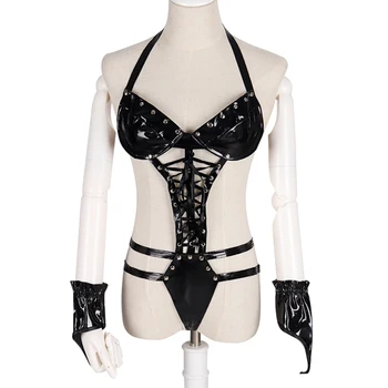 Patent Leather Body Harness Lingerie Belt Set Black Bundle Bra Sexy Harajuku Punk Goth Fetish Dance Underwear Garter for Women's
Patent Leather Body Harness Lingerie Belt Set Black Bundle Bra Sexy Harajuku Punk Goth Fetish Dance Underwear Garter for Women's