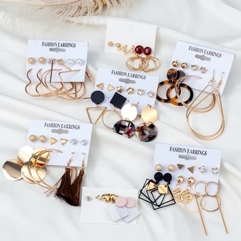 New Fashion Round Dangle Drop Korean Earrings For Women Geometric Round Heart Gold Earring Set Wedding 2020 kolczyki Jewelry
New Fashion Round Dangle Drop Korean Earrings For Women Geometric Round Heart Gold Earring Set Wedding 2020 kolczyki Jewelry