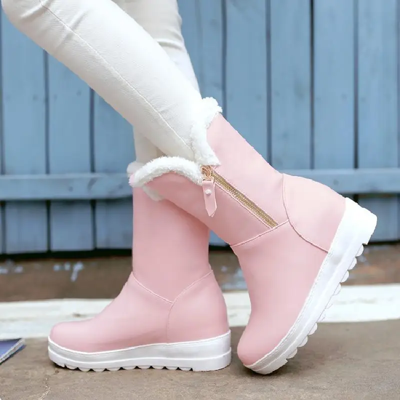 Size 30-42 Winter new thick bottom plus velvet thick white snow boots pink increase women short boots large size cotton boots
Size 30-42 Winter new thick bottom plus velvet thick white snow boots pink increase women short boots large size cotton boots