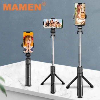 MAMEN Phone Selfie Stick Tripod Horizontal&Vertical shooting Stand With Bluetooth Remote Control For Max 6 inches Smartphones
MAMEN Phone Selfie Stick Tripod Horizontal&Vertical shooting Stand With Bluetooth Remote Control For Max 6 inches Smartphones