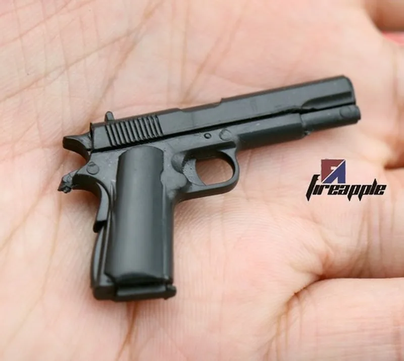 

1/6 Scale 4D Type M1911 A1 Black Pistol Model Soldier Accessory Weapon Annex Plastic Gun Simple Model for 12" Action Figure DIY