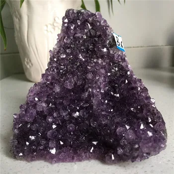 Natural Purple Amethyst Cathedral Quartz Crystal Cluster Specimen from Brazil 
Natural Purple Amethyst Cathedral Quartz Crystal Cluster Specimen from Brazil