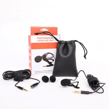 3.5mm Omnidirectional Recording Microphone Interview Clip Microphone with Extension Cable for Video Camera Computer Meeting
3.5mm Omnidirectional Recording Microphone Interview Clip Microphone with Extension Cable for Video Camera Computer Meeting