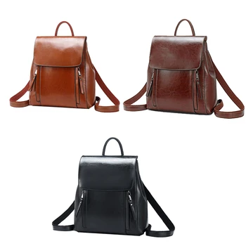 Retro Women's Backpack Schoolbag Oil Wax Leather Backpack Female Fashion Large Capacity Shoulder Bag
Retro Women's Backpack Schoolbag Oil Wax Leather Backpack Female Fashion Large Capacity Shoulder Bag
