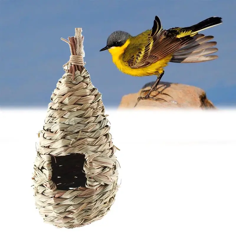 3pc Artificial Hanging Bird Nest Natural Grass Woven Birdhouse Nest Handwoven Hanging Bird Nest For Parakeets Budgerigar
3pc Artificial Hanging Bird Nest Natural Grass Woven Birdhouse Nest Handwoven Hanging Bird Nest For Parakeets Budgerigar