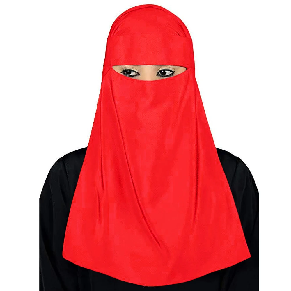 Muslim Hijab Islamic Veil Burqa Burka Niqab Nikab Women Solid Color