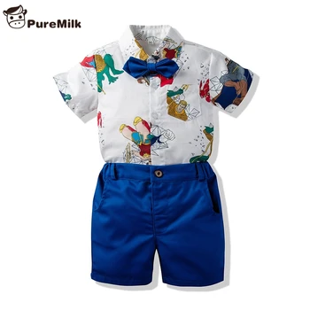 PureMilk Kids Set Short Sleeve Shirt+Blue Short Cartoon Shirt Boys Clothing Set 
PureMilk Kids Set Short Sleeve Shirt+Blue Short Cartoon Shirt Boys Clothing Set