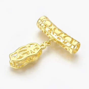 5pcs/lot Brass Pendant Pinch Bails Scarf Bail Beads Ice Pick Hollow Charms Jewelry Findings Accessories 34~35mm, Hole: 5mm 
5pcs/lot Brass Pendant Pinch Bails Scarf Bail Beads Ice Pick Hollow Charms Jewelry Findings Accessories 34~35mm, Hole: 5mm
