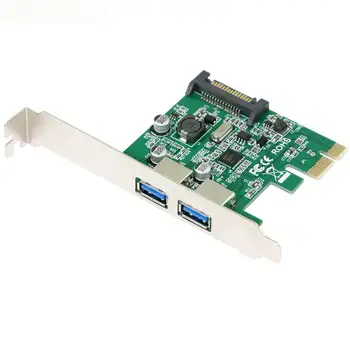 Super speed 15-Pin Sata Power Connector PCI Express Card x1 with USB 3.0 Type A 2 Ports
Super speed 15-Pin Sata Power Connector PCI Express Card x1 with USB 3.0 Type A 2 Ports
