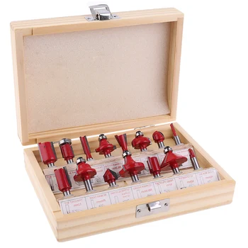 15 Pcs 1/4 Inch Shank Tungsten Carbide Router Bit Woodworking Milling Cutter Set
15 Pcs 1/4 Inch Shank Tungsten Carbide Router Bit Woodworking Milling Cutter Set