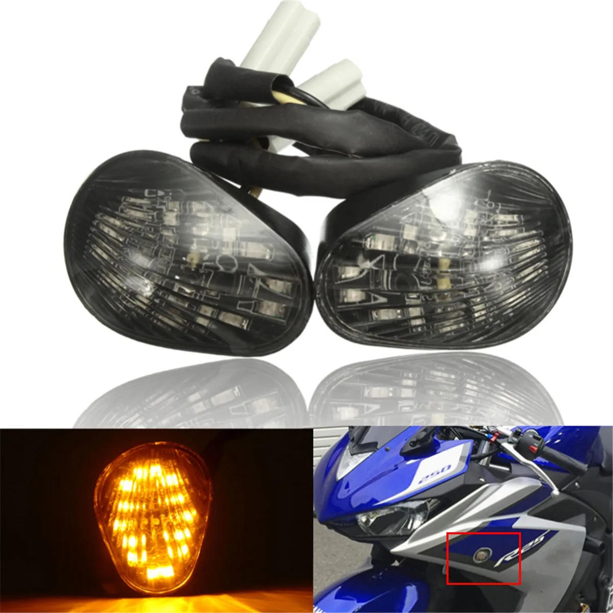 Smoke LED Turn Signal Indicator Light Lamp Flush Mount For Yamaha YZF R1 R6 R6S One Pair Turn Signal LED Light Easy installation
Smoke LED Turn Signal Indicator Light Lamp Flush Mount For Yamaha YZF R1 R6 R6S One Pair Turn Signal LED Light Easy installation