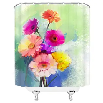 Floral Shower Curtain Watercolor Daisy Posy of Spring Flowers Oil Painting Style Impressionist Still Life Art Cloth Fabric
Floral Shower Curtain Watercolor Daisy Posy of Spring Flowers Oil Painting Style Impressionist Still Life Art Cloth Fabric