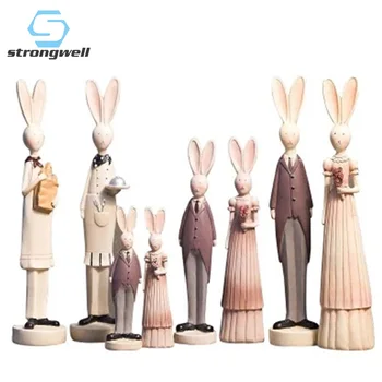 Strongwell Pastoral Couple Rabbit Figurine Resin Craft Art Ornament Desktop Decor Animal Statue Home Decoration Wedding Gift
Strongwell Pastoral Couple Rabbit Figurine Resin Craft Art Ornament Desktop Decor Animal Statue Home Decoration Wedding Gift