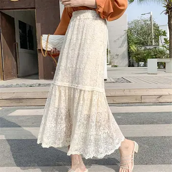WICCON Lace Retro High Waist Elegant 2020 New Elastic-Waist A-Line High Street Floral Office Lady Womens Skirts 3 Colors 
WICCON Lace Retro High Waist Elegant 2020 New Elastic-Waist A-Line High Street Floral Office Lady Womens Skirts 3 Colors