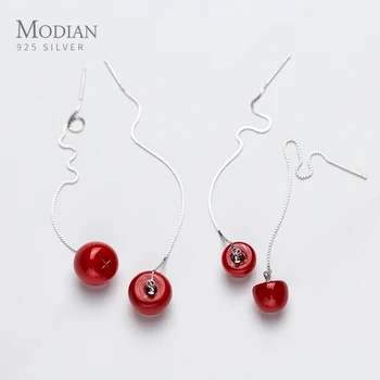 Modian Cute Red Crystal Apple Tassel Dangle Earring for Women Authentic 925 Sterling Silver Drop Earring Fine Jewelry 2020 New
Modian Cute Red Crystal Apple Tassel Dangle Earring for Women Authentic 925 Sterling Silver Drop Earring Fine Jewelry 2020 New