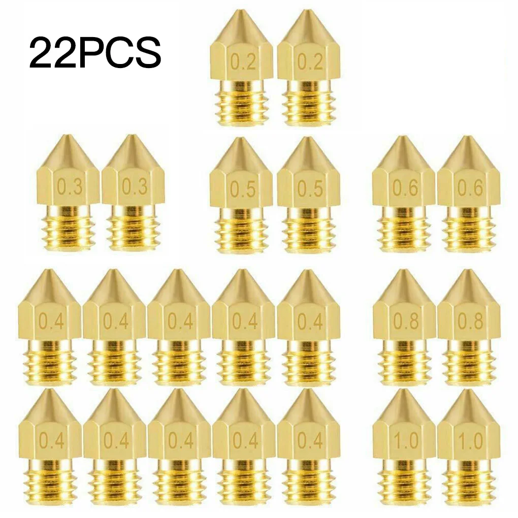 22 Pcs/set MK8 Nozzle Head 3D Printer Machine Extruder Heads 1.75mm Replacement for CR-10
22 Pcs/set MK8 Nozzle Head 3D Printer Machine Extruder Heads 1.75mm Replacement for CR-10