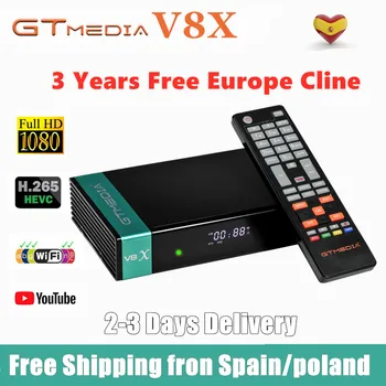 GTmedia V8X DVB-S2/S2X Satellite Receiver Decoder Built-in WiFi 1080P Full HD with free 5 cline update V8 NOVA V9 SUPER receptor
GTmedia V8X DVB-S2/S2X Satellite Receiver Decoder Built-in WiFi 1080P Full HD with free 5 cline update V8 NOVA V9 SUPER receptor