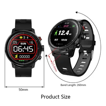 L5 Smart Watch MenIP68 Waterproof Heart Rate Fitness Tracker Message Call Reminder Weather Multiple Sport Smartwatch R9UA
L5 Smart Watch MenIP68 Waterproof Heart Rate Fitness Tracker Message Call Reminder Weather Multiple Sport Smartwatch R9UA