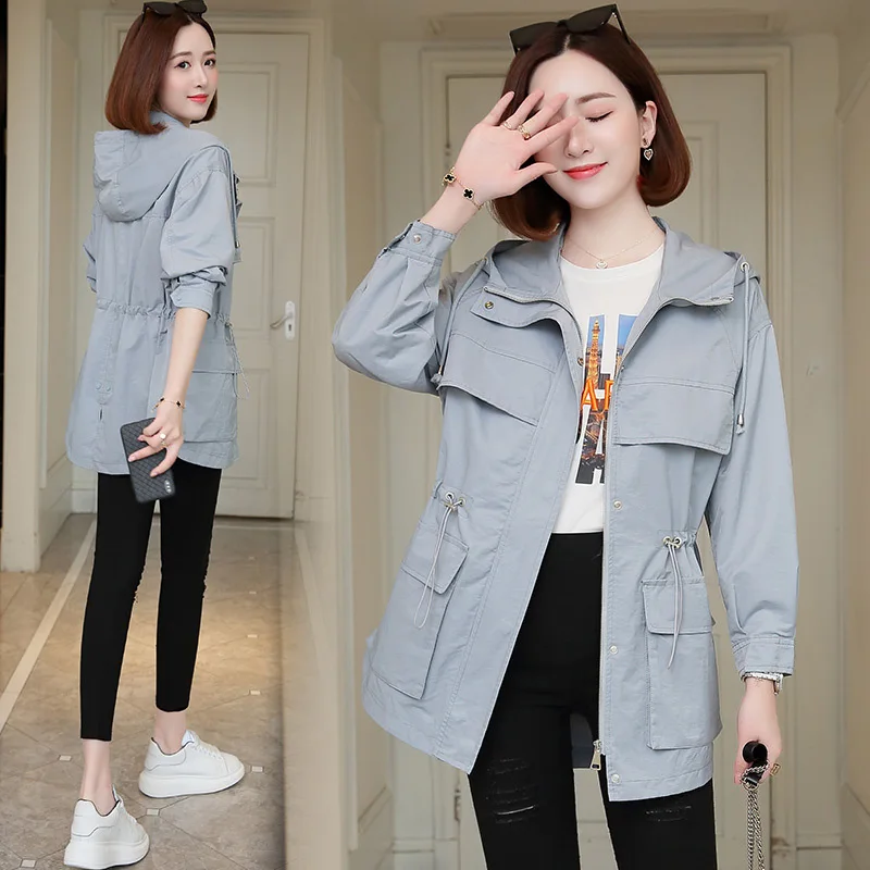 2019 Autumn New Style Workwear Loose-Fit Hooded Fashion Casual Jacket Elegant Large Size Mid-length Trench Coat Women's
2019 Autumn New Style Workwear Loose-Fit Hooded Fashion Casual Jacket Elegant Large Size Mid-length Trench Coat Women's
