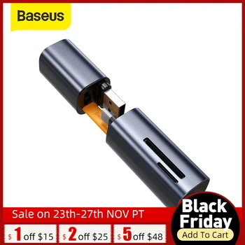 Baseus Card Reader 2 in 1 USB 3.0 Type C to TF Micro SD Card Reader for MacBook Pro Smart OTG Memory Card Reader for Huawei
Baseus Card Reader 2 in 1 USB 3.0 Type C to TF Micro SD Card Reader for MacBook Pro Smart OTG Memory Card Reader for Huawei