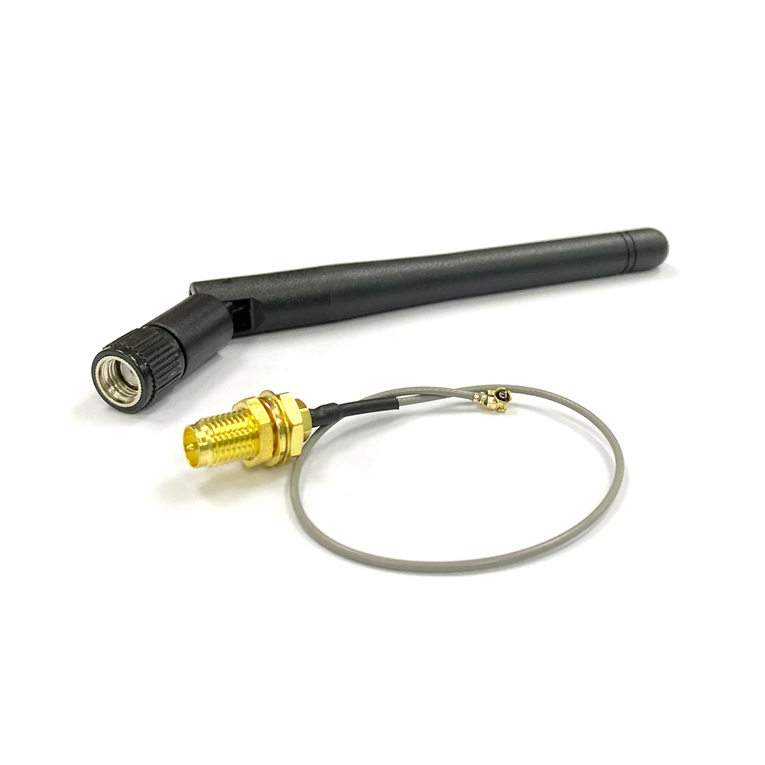 2.4Ghz 3dbi Omni WIFI Antenna with RP SMA Male Inner Hole + RP SMA Female to IPX/UFL Cable Adapter 15cm for Wireless Router
2.4Ghz 3dbi Omni WIFI Antenna with RP SMA Male Inner Hole + RP SMA Female to IPX/UFL Cable Adapter 15cm for Wireless Router