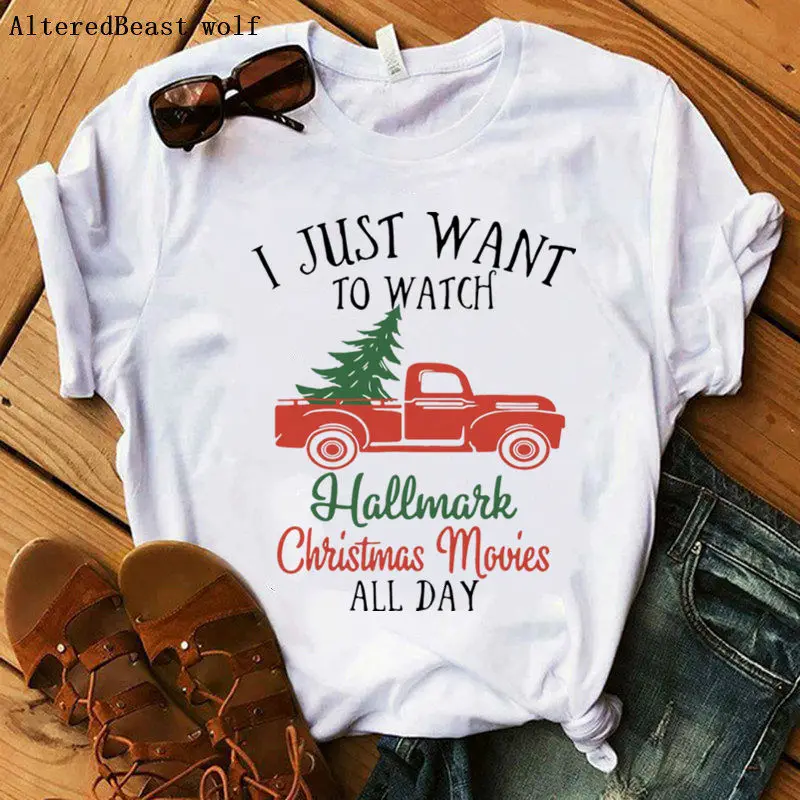 I JUST WANT TO WATCH Women white Christmas tshirt print clothes t shirt female casual T Shirt women short sleeve harajuku tops
I JUST WANT TO WATCH Women white Christmas tshirt print clothes t shirt female casual T Shirt women short sleeve harajuku tops
