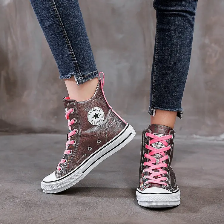 Canvas Shoes Women's 2019 Autumn New Products Hide Substance Colorful High Shoes Women's Street Trendy Shoes
Canvas Shoes Women's 2019 Autumn New Products Hide Substance Colorful High Shoes Women's Street Trendy Shoes