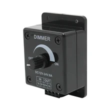 LED Dimmer Switch DC 12V 24V 8A Brightness Adjustable Single Color 1 Channel Strip Controller For LED Strip Light
LED Dimmer Switch DC 12V 24V 8A Brightness Adjustable Single Color 1 Channel Strip Controller For LED Strip Light