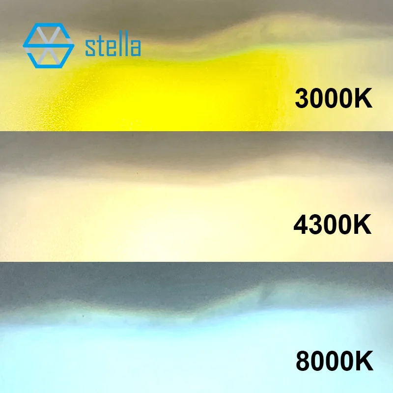 3 pairs PVC 3000K 4300k 8000k golden/warm white/blue transparent lens sticker for H4/H7 mini lens projector bulb 22mm/32mm