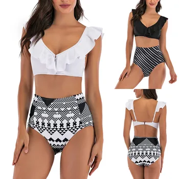 2019 Top Sales Women Underwear High Quality Plus Size Sexy Ruffle Female Intimates Deep-V Lady Lengerie Wire Free Bathing Suit 
2019 Top Sales Women Underwear High Quality Plus Size Sexy Ruffle Female Intimates Deep-V Lady Lengerie Wire Free Bathing Suit