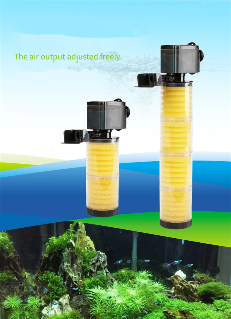 Generic 3 In 1 Multifunction Aquarium Filter Air Pump Submersible