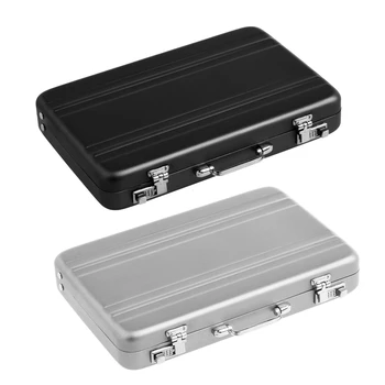 2Pcs Aluminum Password Box Card Case Mini Suitcase Password Briefcase - Silver & Black 
2Pcs Aluminum Password Box Card Case Mini Suitcase Password Briefcase - Silver & Black