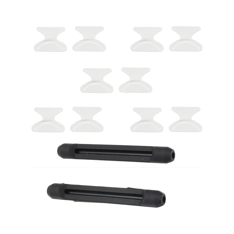 8 Pairs Non-Slip Silicone Pads: 5 Pairs White 1.8MM Nose Pads Cushions for Eyeglasses & 3 Pairs Black Temple Hook Tip Eyeglass /
8 Pairs Non-Slip Silicone Pads: 5 Pairs White 1.8MM Nose Pads Cushions for Eyeglasses & 3 Pairs Black Temple Hook Tip Eyeglass /
