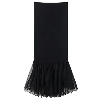 Women Skirt Slim Fit High Waist Dot Mesh Ruffles Knitted Mermaid Bottom Trumpet Skirt Bodycon Spring Summer
Women Skirt Slim Fit High Waist Dot Mesh Ruffles Knitted Mermaid Bottom Trumpet Skirt Bodycon Spring Summer