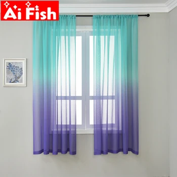 Simple Print Window Treatments Bedroom Dapes Nordic Candy Color Gradient Curtains Tulle Kids Room Dream Curtains Sheer ZH041#3
Simple Print Window Treatments Bedroom Dapes Nordic Candy Color Gradient Curtains Tulle Kids Room Dream Curtains Sheer ZH041#3