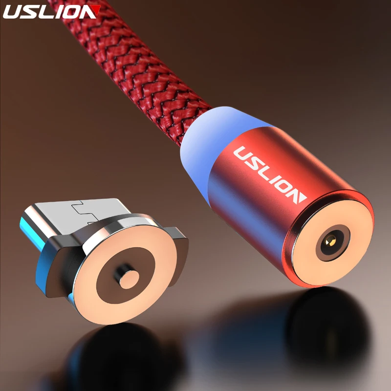 Магнитный кабель USLION 3 м Micro USB для Samsung Android мобильный телефон Type c зарядка iPhone XS XR 8