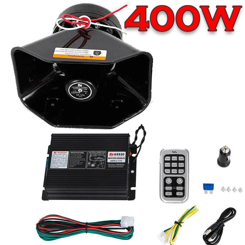 Car Police Horns 400W warning Alarm 16 Sound With Wireless Remote Control,Sound Signal For Car horn PA Speaker MIC 12V
Car Police Horns 400W warning Alarm 16 Sound With Wireless Remote Control,Sound Signal For Car horn PA Speaker MIC 12V