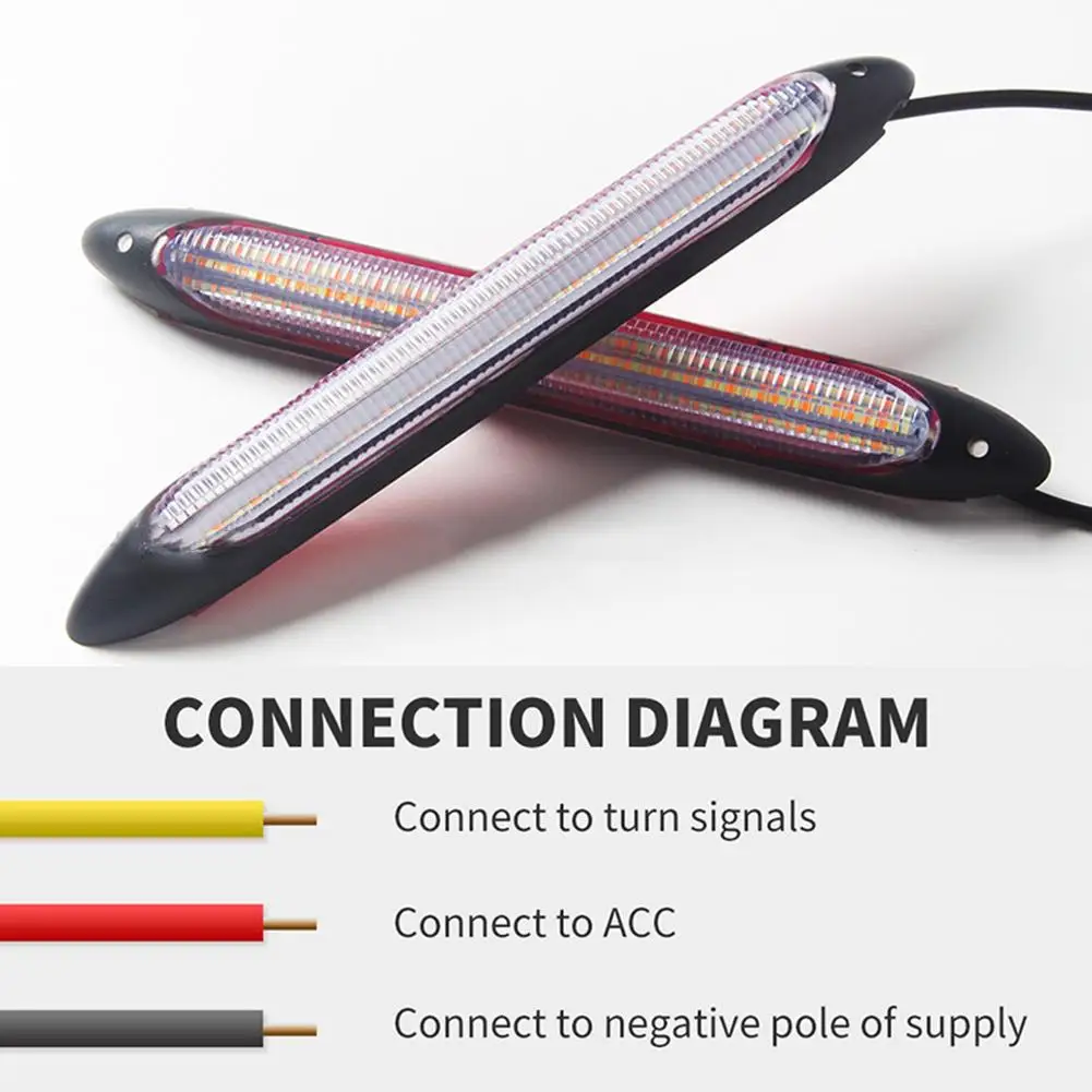 2pcs Universal Car LED Daytime Running Light Scan Waterproof Headlight Strip Sequential Flow Yellow Turn Signal White DRL Light
2pcs Universal Car LED Daytime Running Light Scan Waterproof Headlight Strip Sequential Flow Yellow Turn Signal White DRL Light