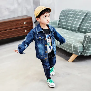 3PCS WLG Boys Autumn fashion clothing set kids denim blue jacket black cartoon t shirt and jean set baby boy fashion clothes
3PCS WLG Boys Autumn fashion clothing set kids denim blue jacket black cartoon t shirt and jean set baby boy fashion clothes
