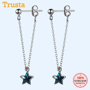 Trustdavis 100% 925 Solid Real Sterling Silver Jewelry Chain Star Blue CZ Stud Earrings For Women Girl Kids Fine Jewelry DA244
Trustdavis 100% 925 Solid Real Sterling Silver Jewelry Chain Star Blue CZ Stud Earrings For Women Girl Kids Fine Jewelry DA244