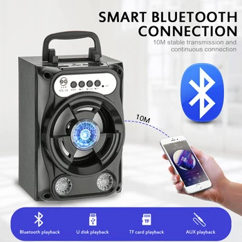 5W Portable Bluetooth Speaker Outdoor Wireless Subwoofer Boombox Column Sound Music Center Support AUX TF FM Radio
5W Portable Bluetooth Speaker Outdoor Wireless Subwoofer Boombox Column Sound Music Center Support AUX TF FM Radio