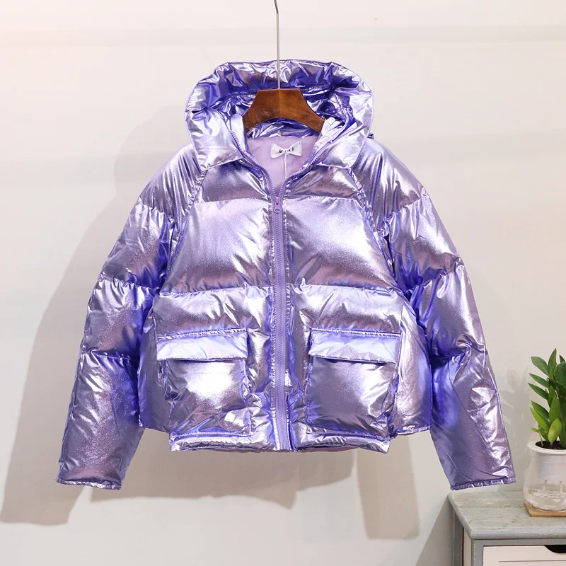 2018 Winter new Silver Hooded women jacket Parkas fashion Coated fabric Thicken Warm Loose Hip hop Street wear Feminina coat
2018 Winter new Silver Hooded women jacket Parkas fashion Coated fabric Thicken Warm Loose Hip hop Street wear Feminina coat