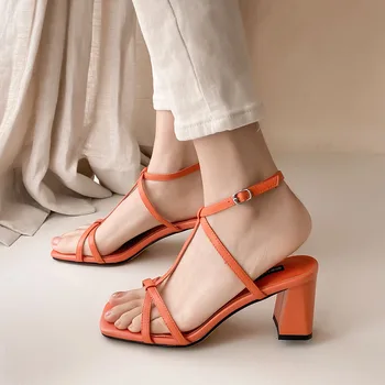 Lapolaka 2020 Hot Sale T-Strap Genuine Leather Square Heels Summer Sandals Woman Shoes Buckle Strap Shoes Women Sandals
Lapolaka 2020 Hot Sale T-Strap Genuine Leather Square Heels Summer Sandals Woman Shoes Buckle Strap Shoes Women Sandals