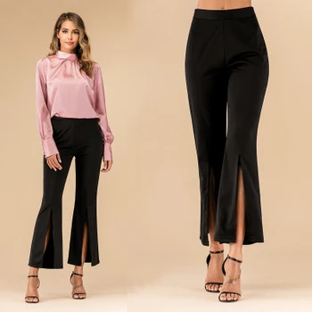 2020 New Solid Color Small Flared Pants Women's Split Wide-leg Pants Casual Pants Women
2020 New Solid Color Small Flared Pants Women's Split Wide-leg Pants Casual Pants Women